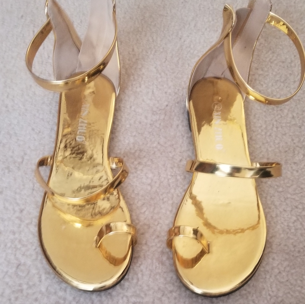 Classy Gold Strap Sandal